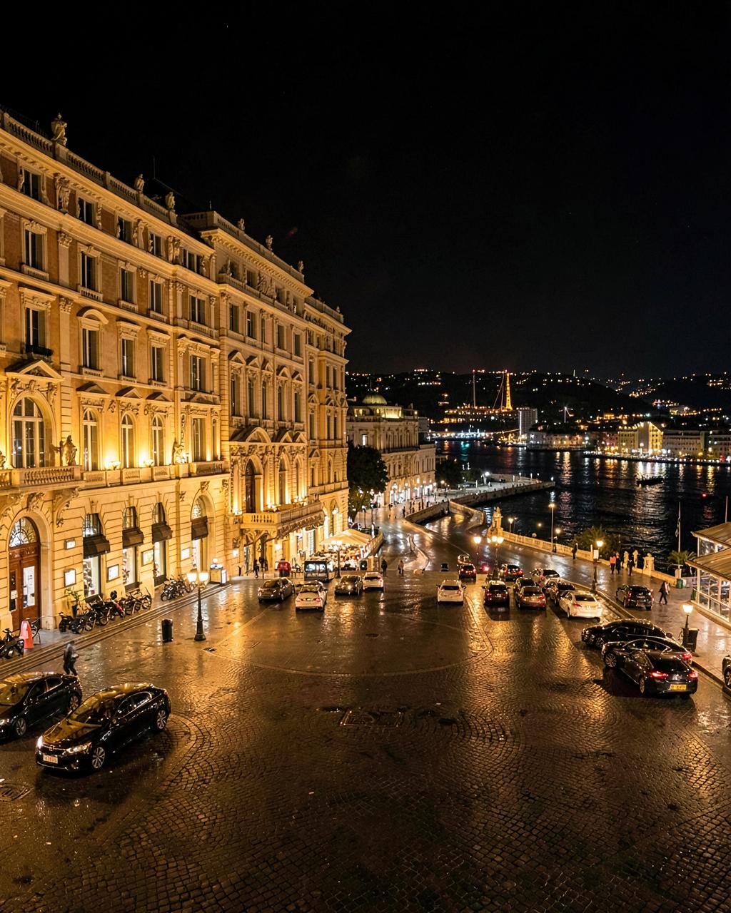 Casino Square in Monte Carlo, Monaco, illuminated at night
